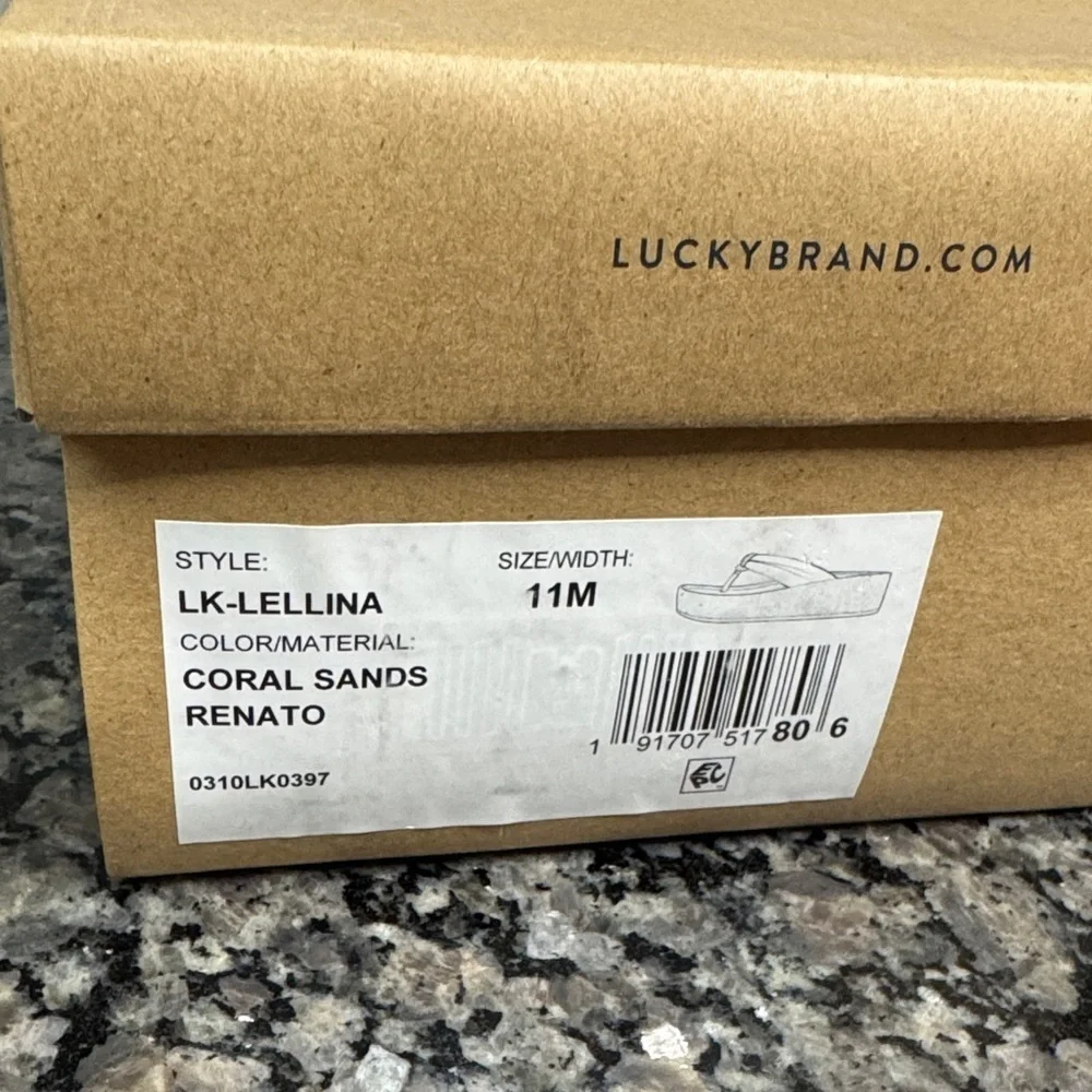 Lucky Brand Women's coral Platform Sandals NWT